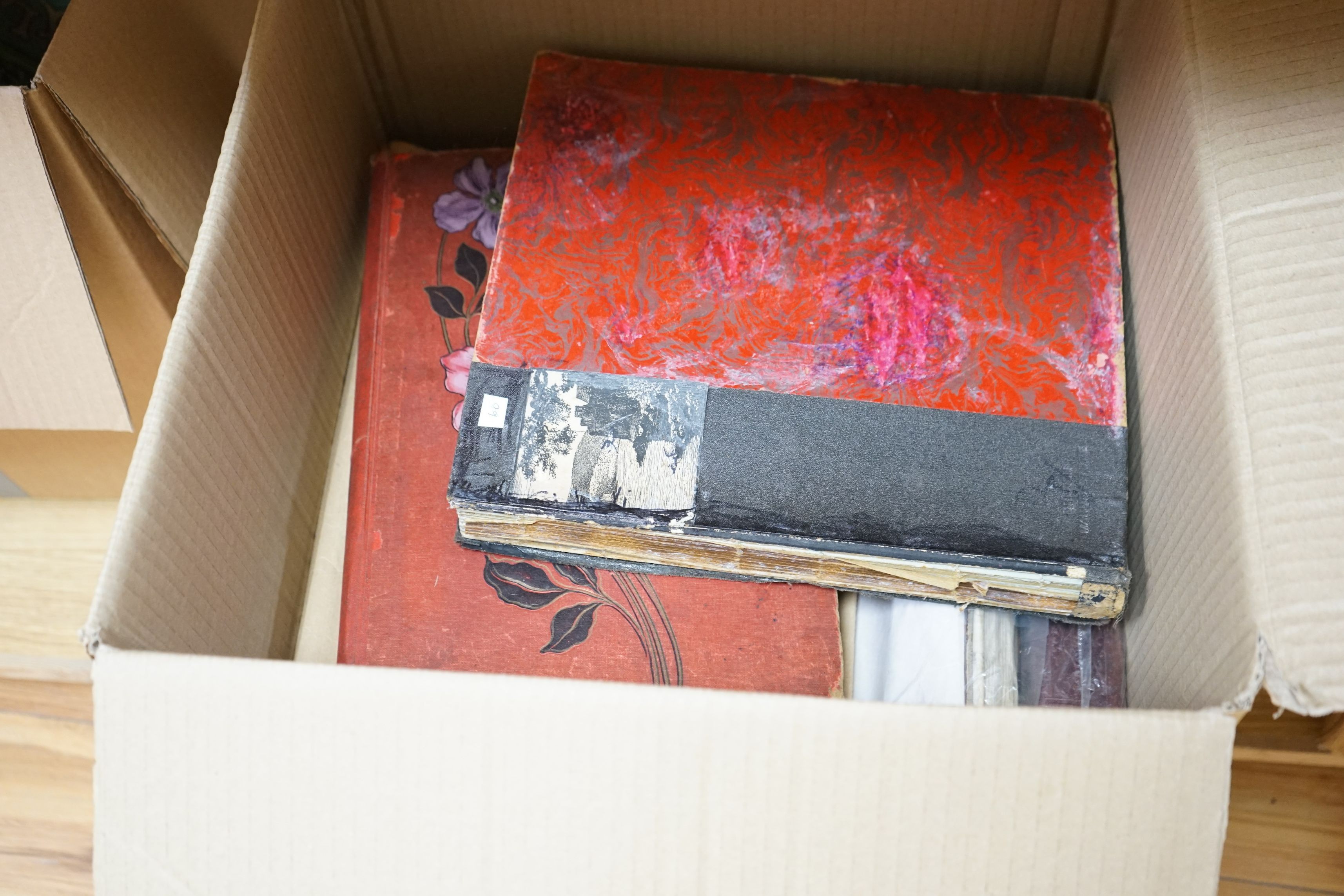 A large selection of mixed collection scrap books and albums (3 boxes)